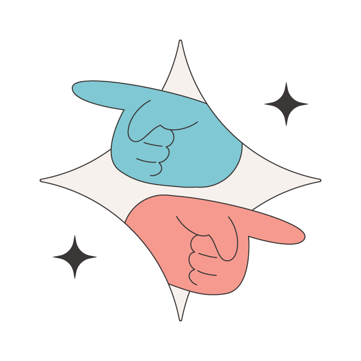 Two ways to work with us icon